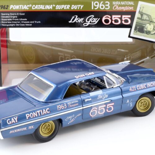 1:18 Auto World 1962 Pontiac Catalina Super Duty #655 Don Gay blue metallic