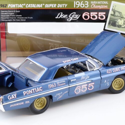 1:18 Auto World 1962 Pontiac Catalina Super Duty #655 Don Gay blue metallic