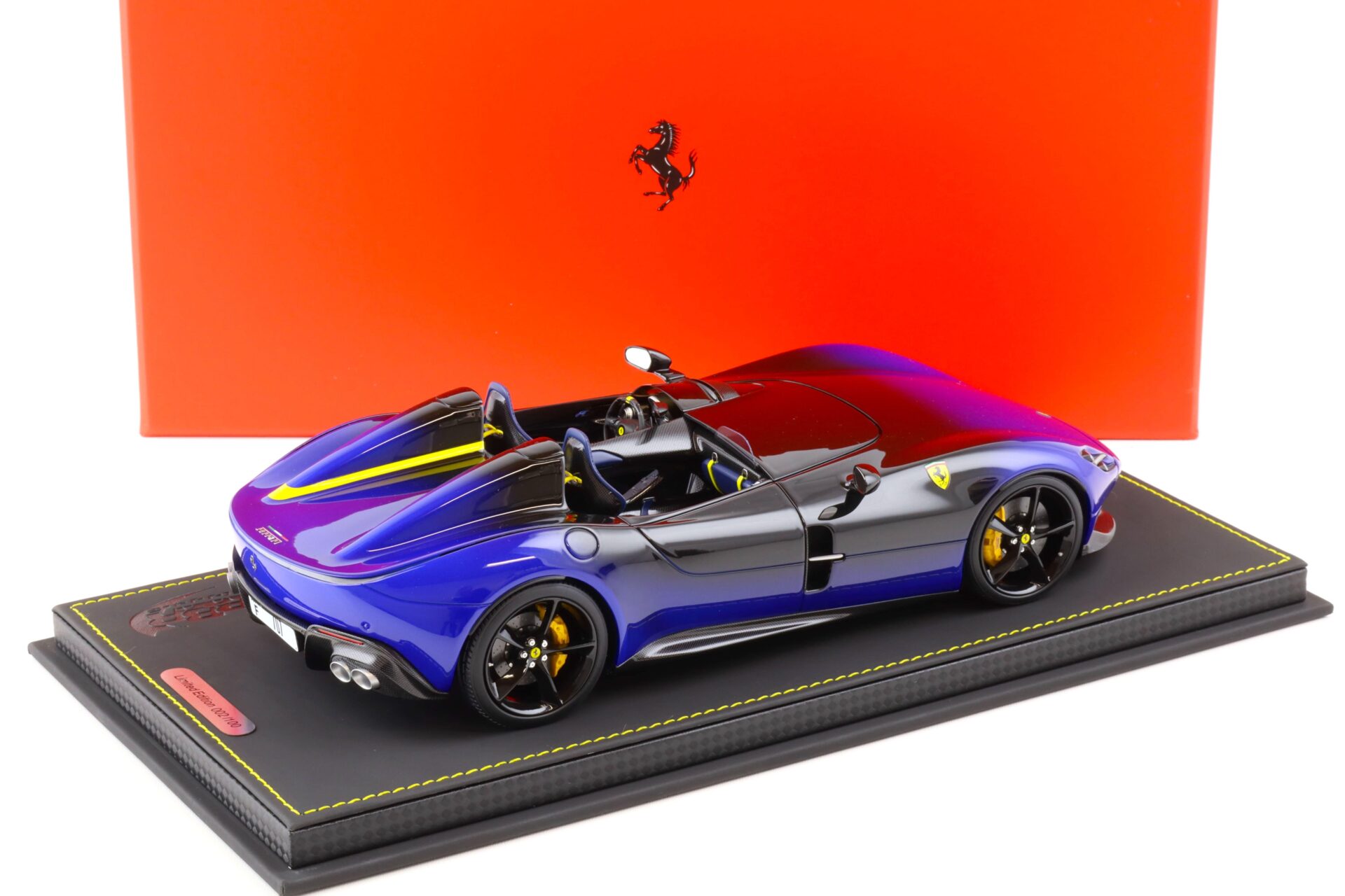 1:18 BBR Ferrari Monza SP2 Blu Vietry/ new black Daytona - Limited 100 pcs.