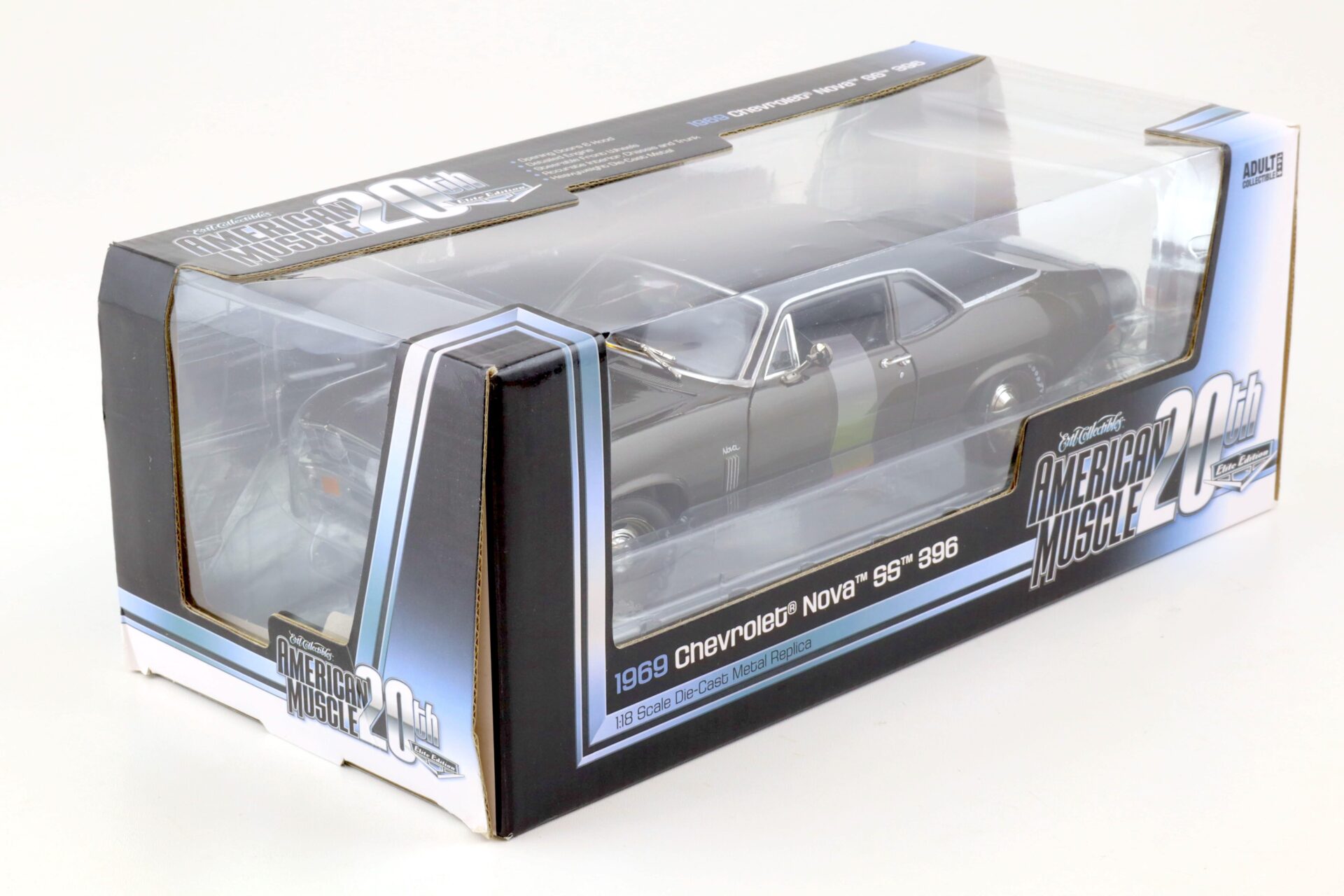 1:18 ERTL Elite Edition 1969 Chevrolet Nova SS 396 dark grey 20th Edition