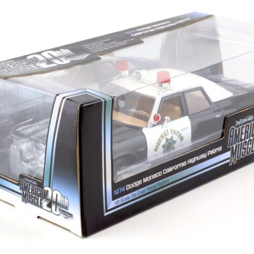 1:18 ERTL Elite Edition 1974 Dodge Monaco California Highway Patrol white/ black - Image 4