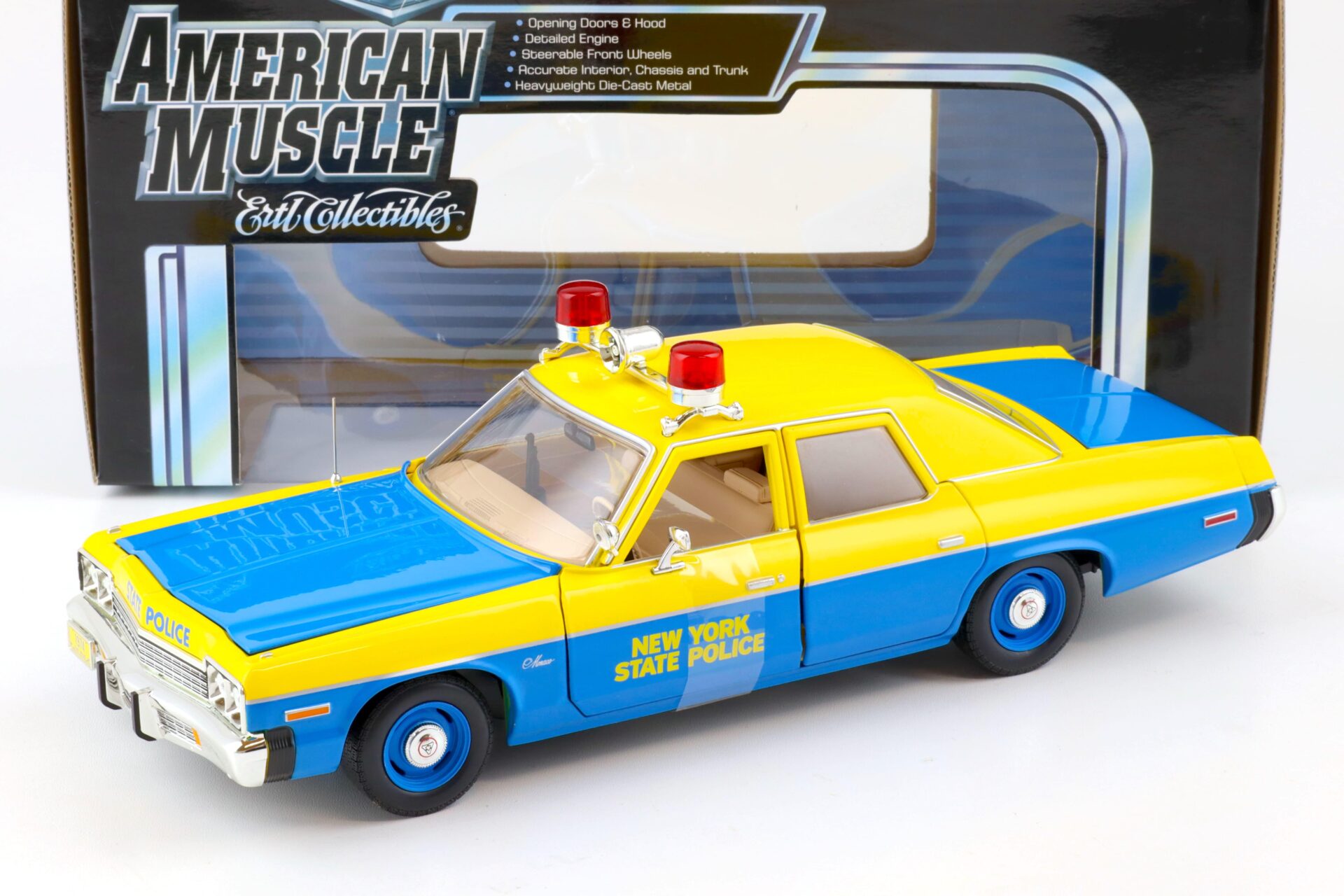 1:18 ERTL Elite Edition 1974 Dodge Monaco New York State Police yellow/ blue