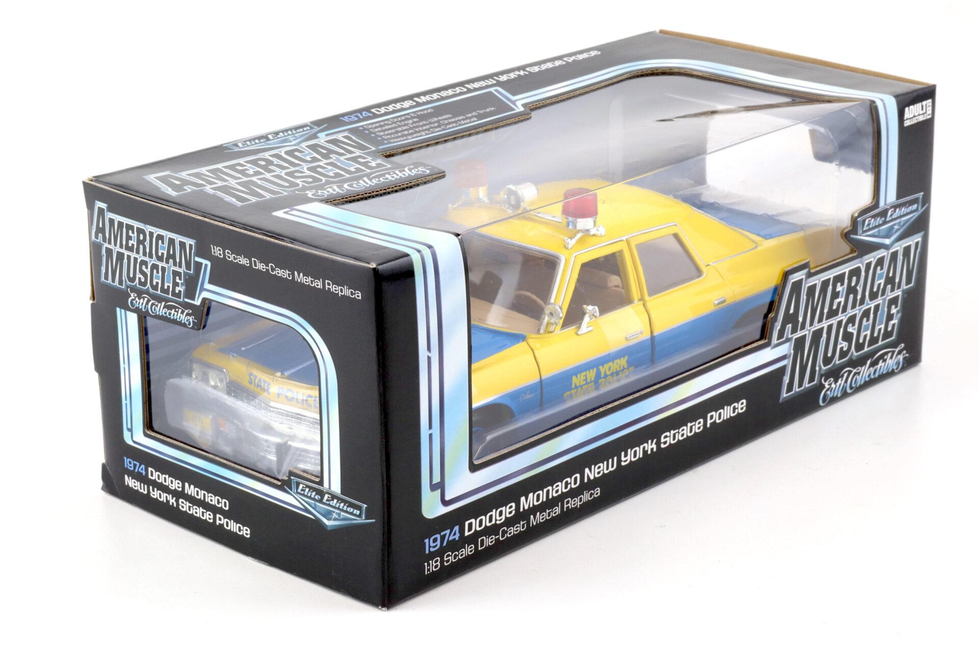 1:18 ERTL Elite Edition 1974 Dodge Monaco New York State Police yellow/ blue
