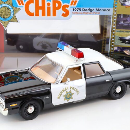1:18 Auto World 1975 Dodge Monaco California Highway Patrol CHIPS white/ black