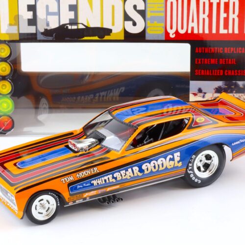 1:18 Auto World 1971 Dodge Charger Funny Car White Bear Dodge Tom Hoover