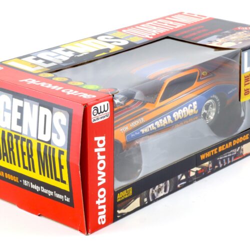 1:18 Auto World 1971 Dodge Charger Funny Car White Bear Dodge Tom Hoover