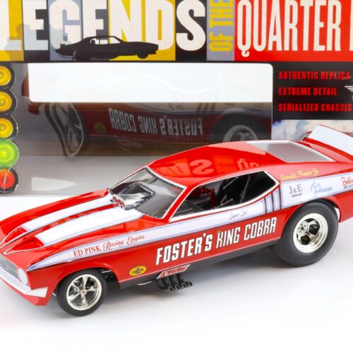 1:18 Auto World 1972 Ford Mustang NHRA Funny Car Fosters King Cobra red/ white