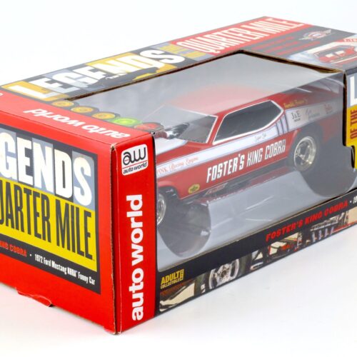 1:18 Auto World 1972 Ford Mustang NHRA Funny Car Fosters King Cobra red/ white