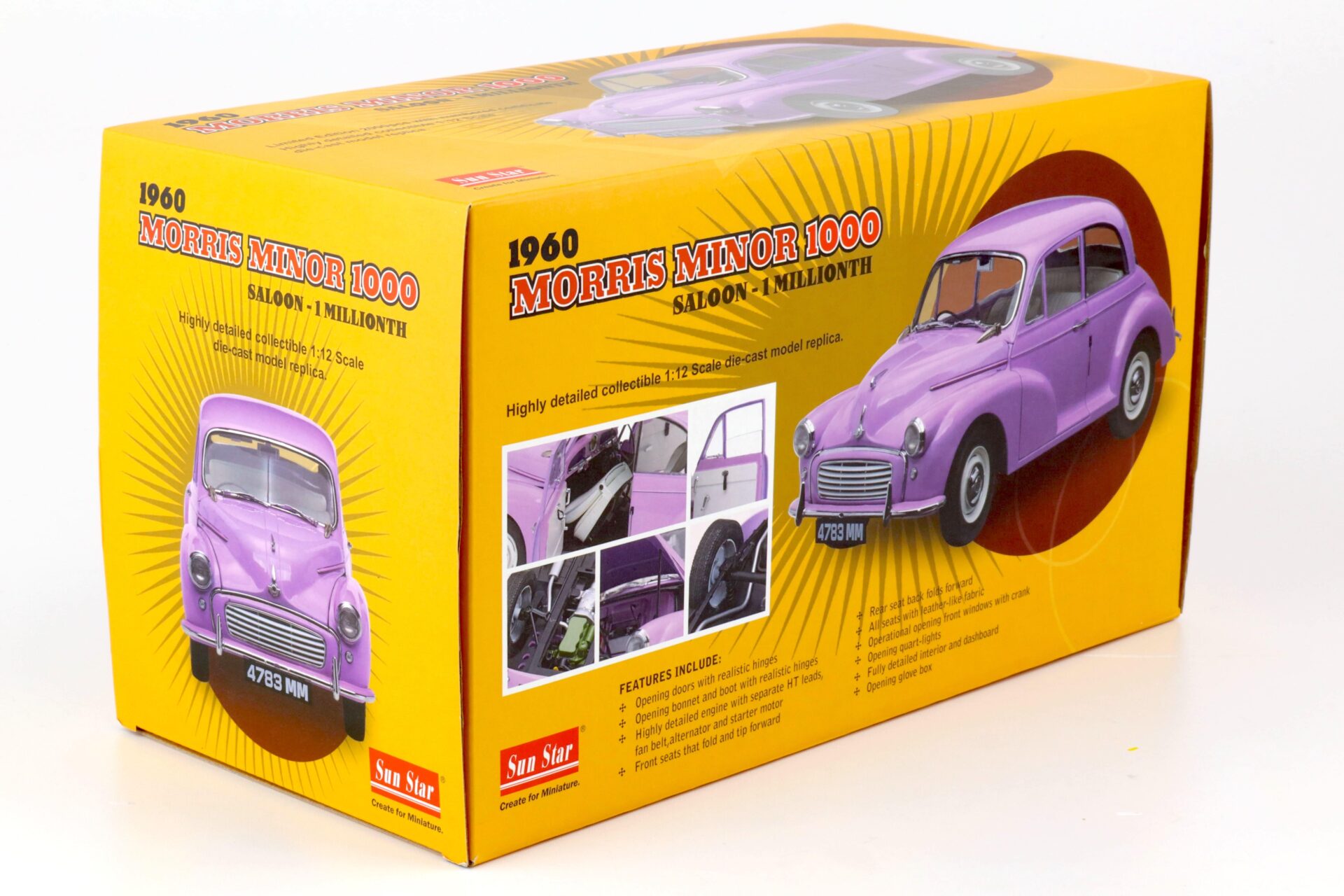 1:12 Sun Star 1960 Morris Minor 1000 Saloon - 1 Millionth light purple 4783