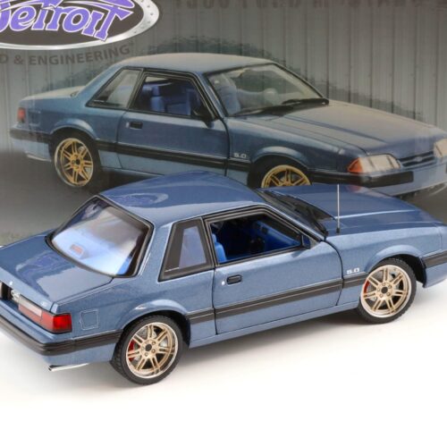 1:18 GMP 1989 Ford Mustang 5.0 LX Coupe Medium Shadow blue DETROIT Speed Inc.