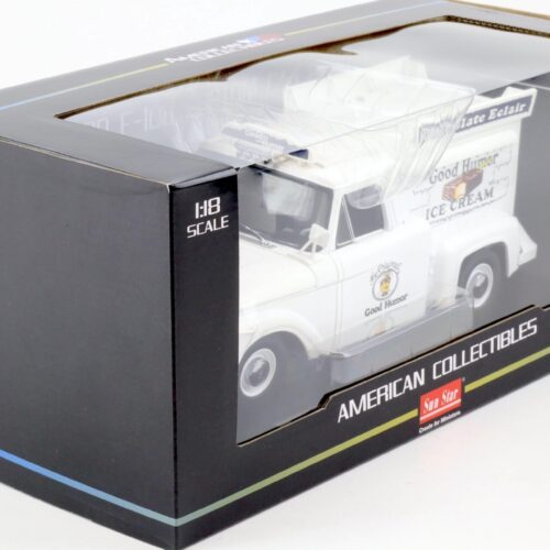 1:18 Sun Star 1965 Ford F-100 Custom Cab Pickup ICE CREAM TRUCK Good Humor white