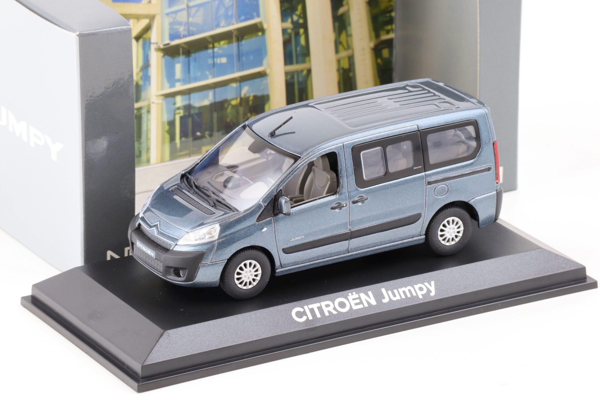 1:43 Norev Citroen Jumpy Van grey-blue metallic 2006 DEALER VERSION