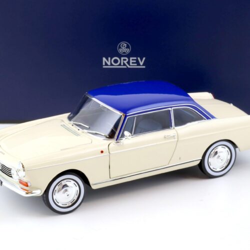 1:18 Norev Peugeot 404 Coupe 1967 cream & blue - Limited 200 pcs.