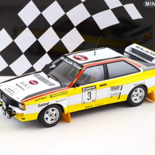 1:18 Minichamps Audi Quattro A2 Audi Sport Blomqvist/ Cederberg Winners Rally NZ 1984