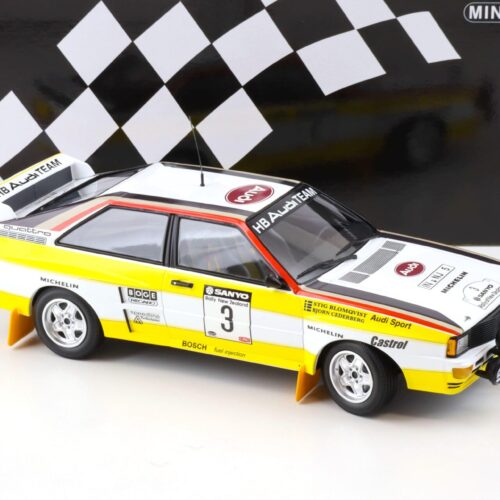 1:18 Minichamps Audi Quattro A2 Audi Sport Blomqvist/ Cederberg Winners Rally NZ 1984