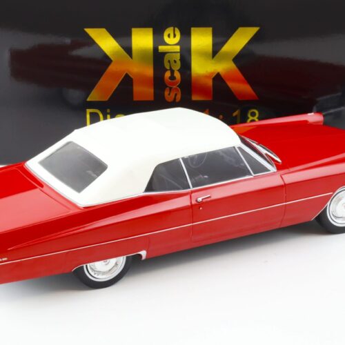 1:18 KK-Scale Cadillac DeVille Convertible with Softtop 1967 red/ white