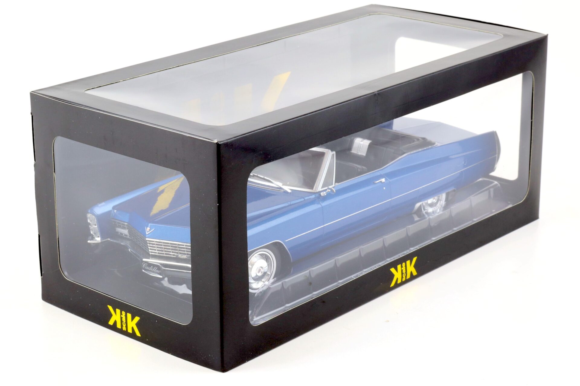 1:18 KK-Scale Cadillac DeVille Convertible 1967 blue metallic/ black