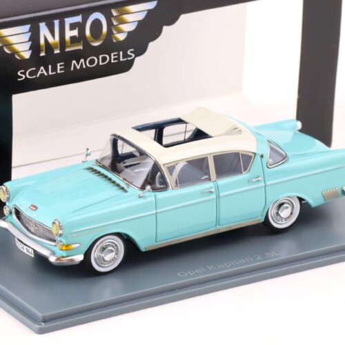 1:43 NEO Opel Kapitän 2.5L open top light blue/ white MCW Limited 300 pcs.