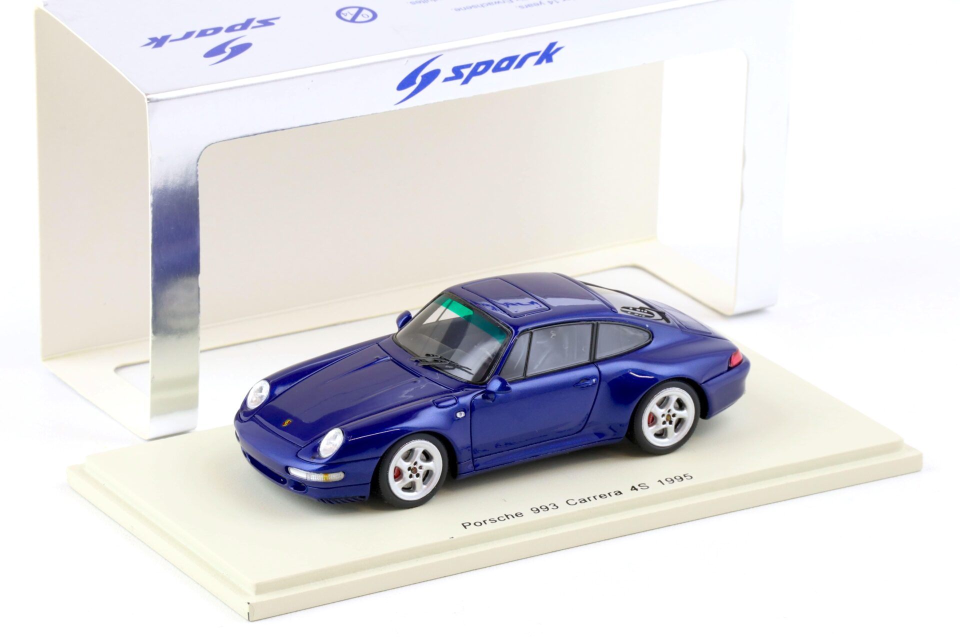 1:43 Spark Porsche 911 (993) Carrera 4S Coupe 1995 blue metallic S2092