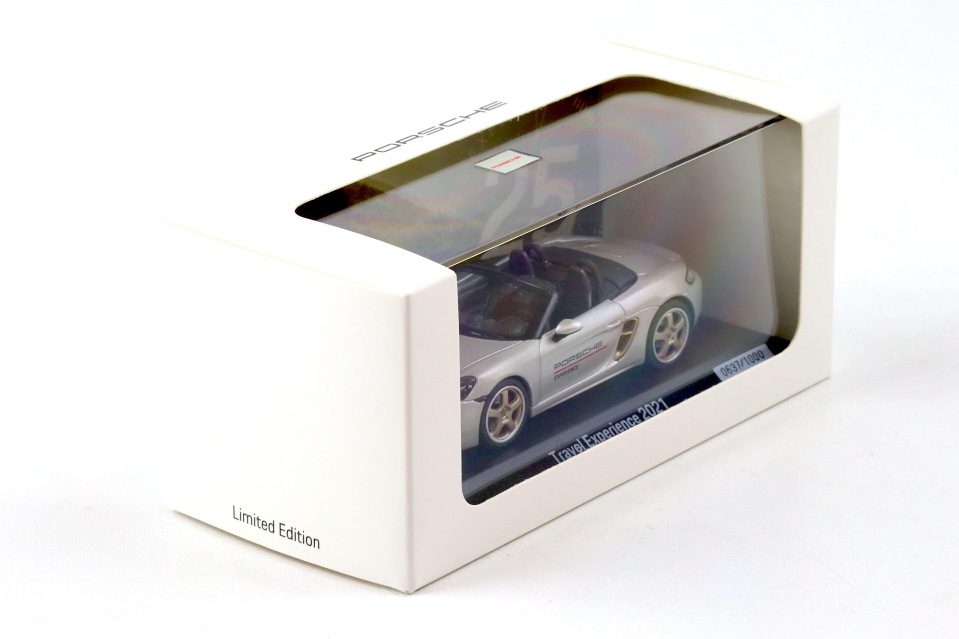 1:43 Minichamps Porsche Boxster 718 Travel Experience 2021 silver WAP DEALER
