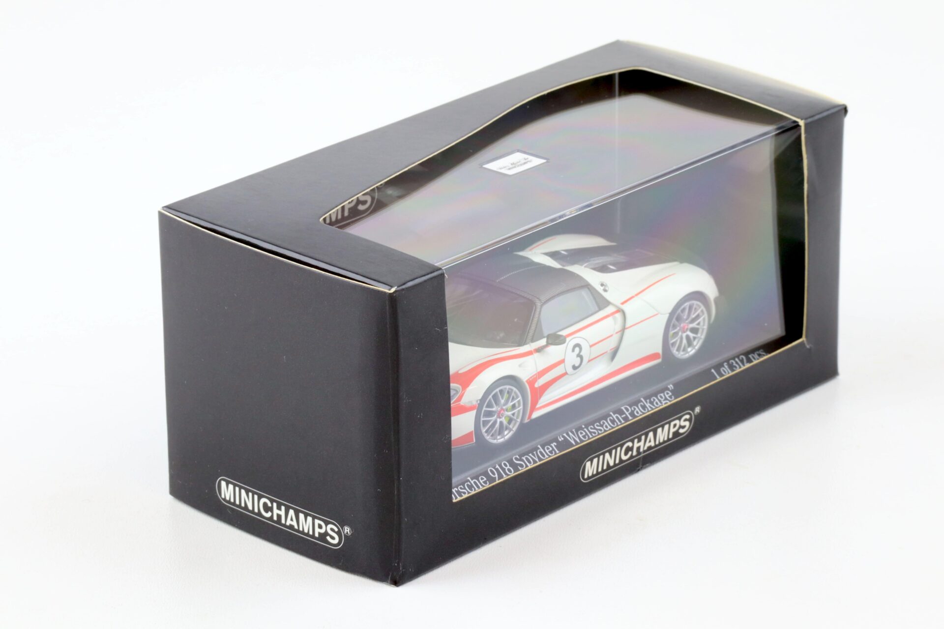 1:43 Minichamps Porsche 918 Spyder Weissach Package 2015 Salzburg Design