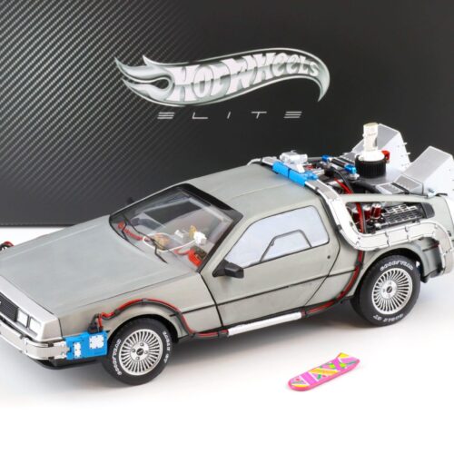 1:18 Hot Wheels Elite DMC DeLorean Back to the Future time Machine BCJ97