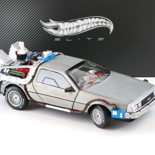 1:18 Hot Wheels Elite DMC DeLorean Back to the Future time Machine BCJ97