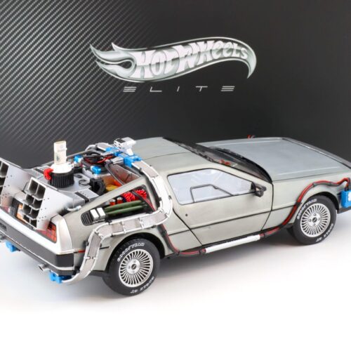 1:18 Hot Wheels Elite DMC DeLorean Back to the Future time Machine BCJ97