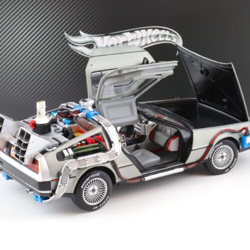 1:18 Hot Wheels Elite DMC DeLorean Back to the Future time Machine BCJ97