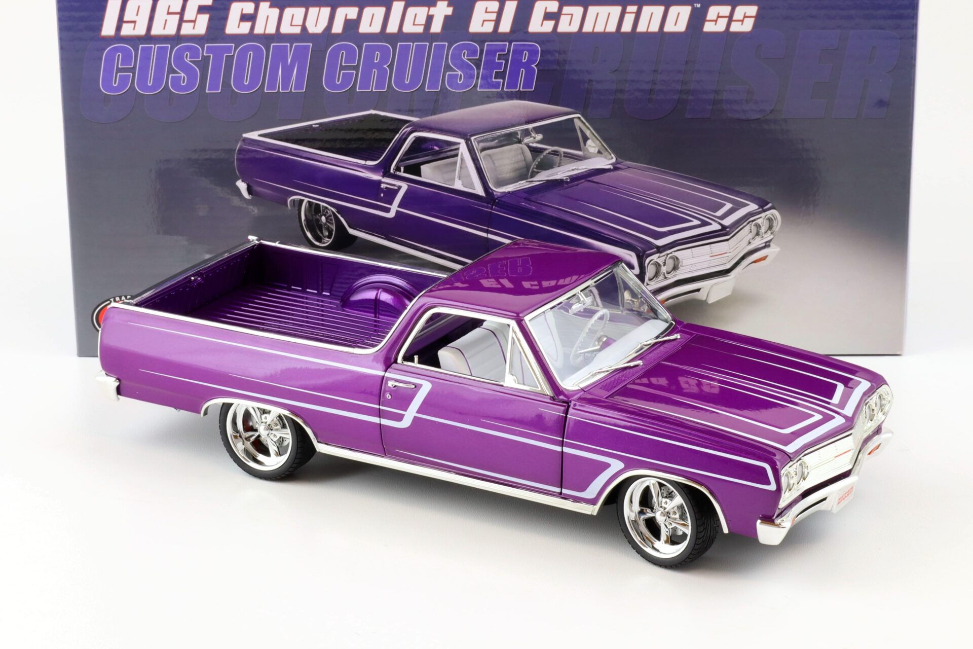 1:18 ACME 1965 Chevrolet El Camino SS Custom Cruiser purple/ white