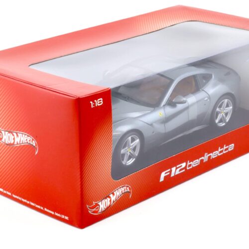 1:18 Hot Wheels Ferrari F12 Berlinetta grey metallic BCJ74