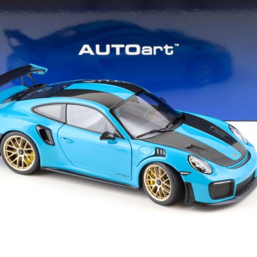 1:18 AUTOart Porsche 911 (991.2) GT2 RS 2017 Weissach Package Miami blue 78175 - Image 2
