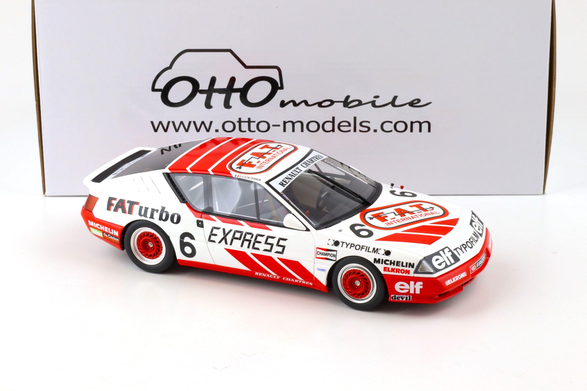 1:18 OTTO mobile OT1022 Renault Alpine GTA Europe Cup white J.Gouhier 1987