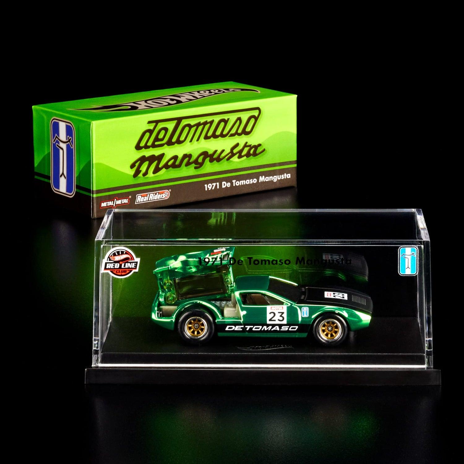 1:64 Hot Wheels RLC Exclusive 1971 De Tomato Mangusta green metallic HNL22