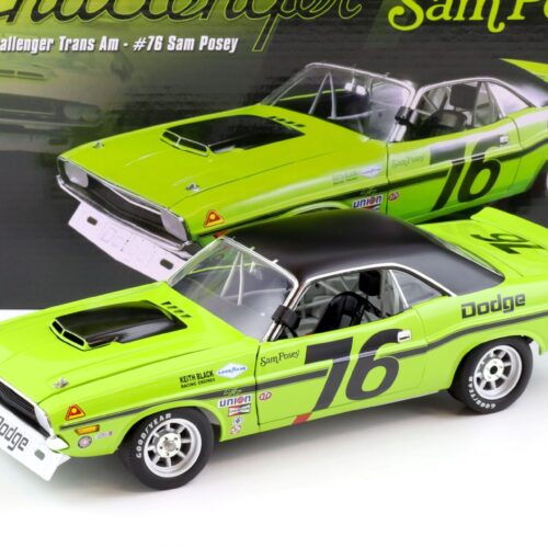 1:18 ACME 1970 Dodge Challenger Trans Am Sam Posey #76 green/ black