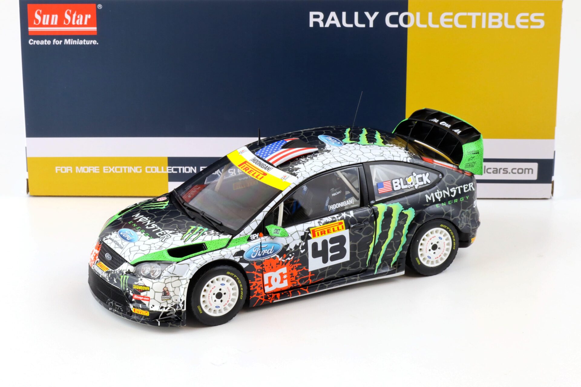 1:18 Sun Star 2012 Ford Focus RS WRC Ken Block #43 St.Petersburg Russia