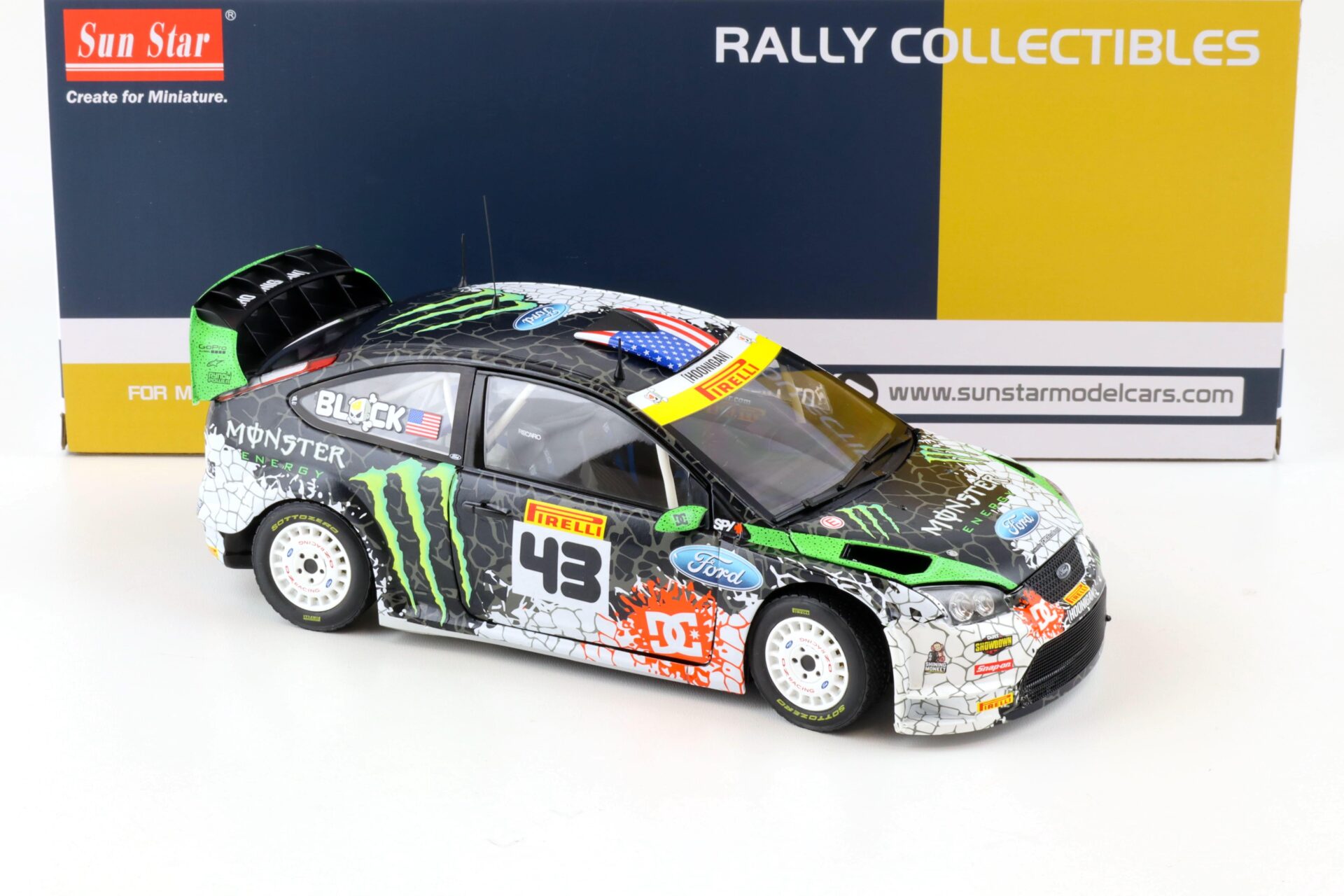 1:18 Sun Star 2012 Ford Focus RS WRC Ken Block #43 St.Petersburg Russia
