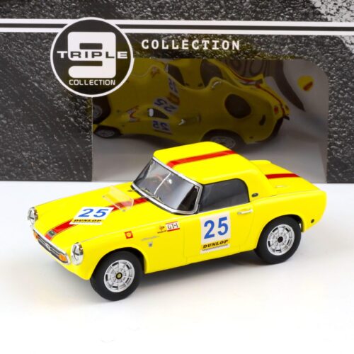 1:18 Triple9 Honda S800 closed Convertible Racing #25 yellow 1966
