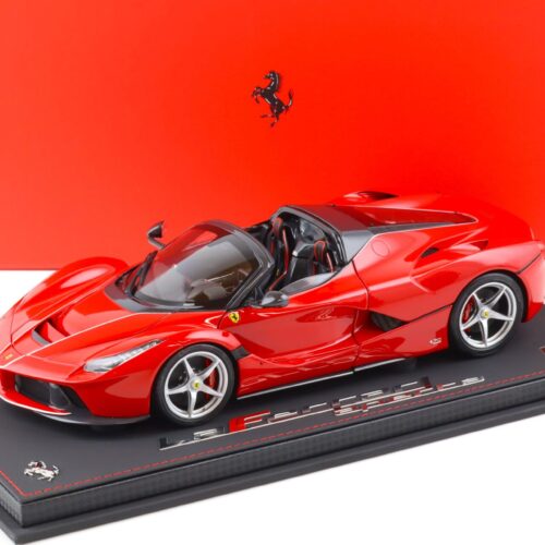 1:18 BBR Ferrari LaFerrari Aperta Rosso Corsa 322 red with display - Limited 349 pcs.