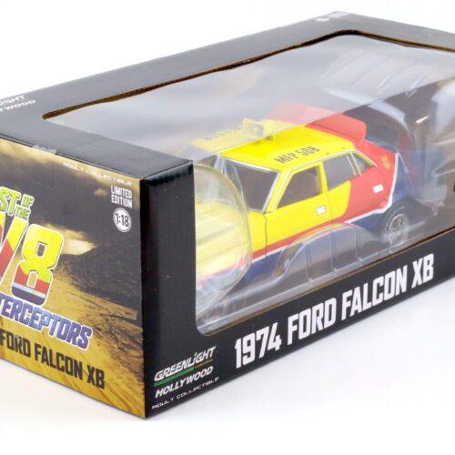 1:18 Greenlight Ford Falcon XB V8 Intercopter 1974 Police Car MAD MAX yellow/ red/ blue