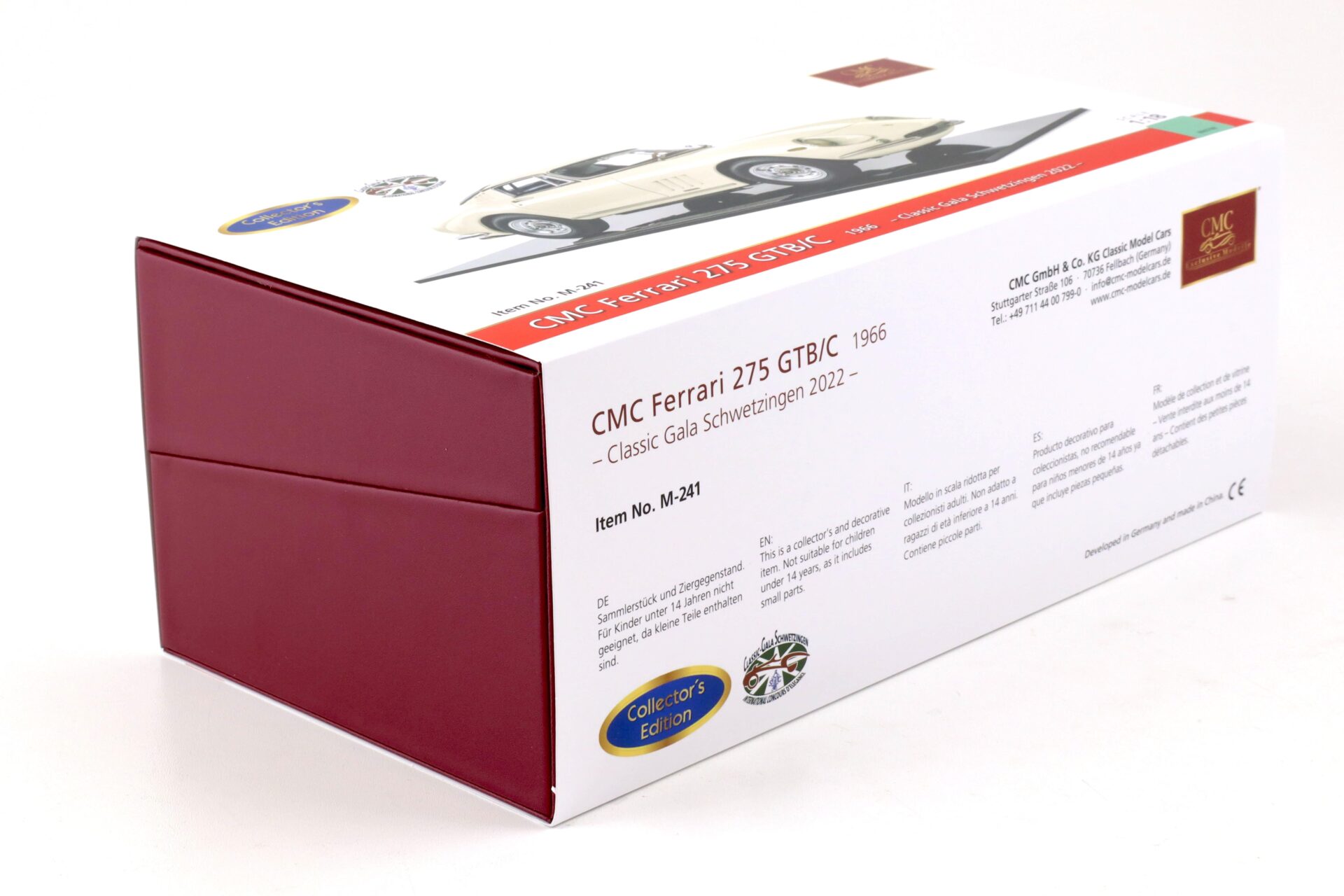 1:18 CMC Ferrari 275 GTB/C Coupe 1966 Classic Gala Schwetzingen 2022 ivory M-241