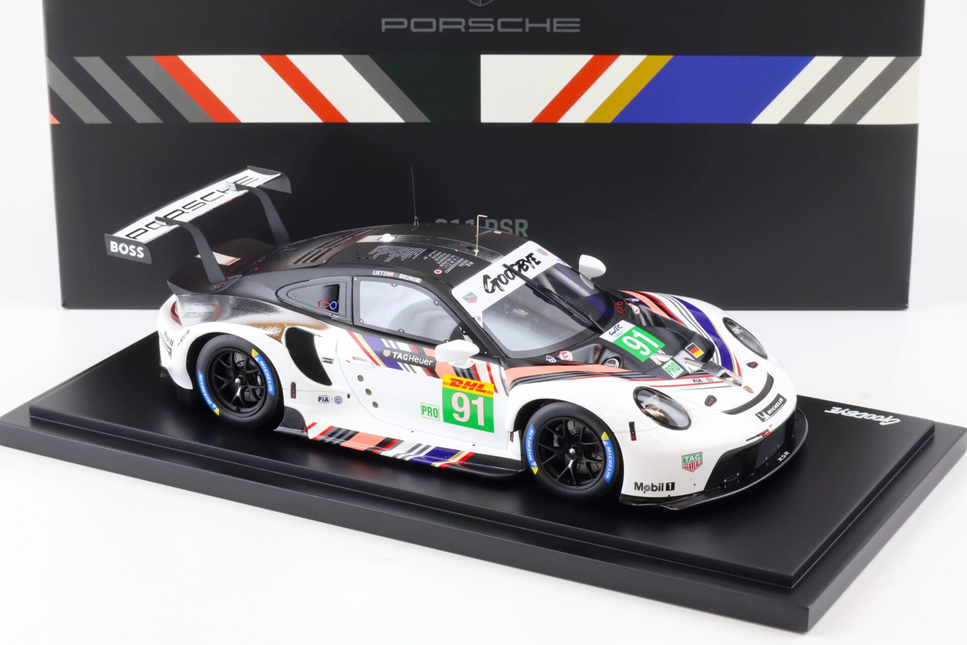 1:18 Spark Porsche 911 (991) RSR #91 WEC Finale 2022 Last Race Goodbye WAP DEALER
