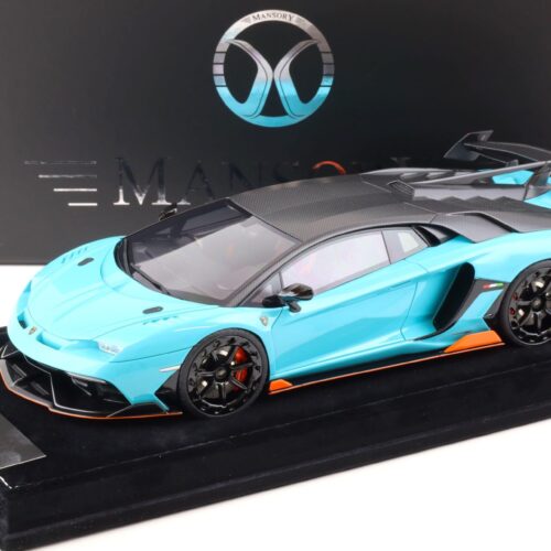 1:18 Motorhelix Lamborghini Aventador MANSORY Cabrera Miami blue - Limited 40 pcs.