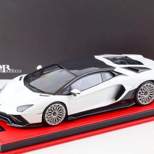 1:18 MR Collection Lamborghini Aventador Ultimae Bianco Isi with Carbon roof - Limited 149 pcs.