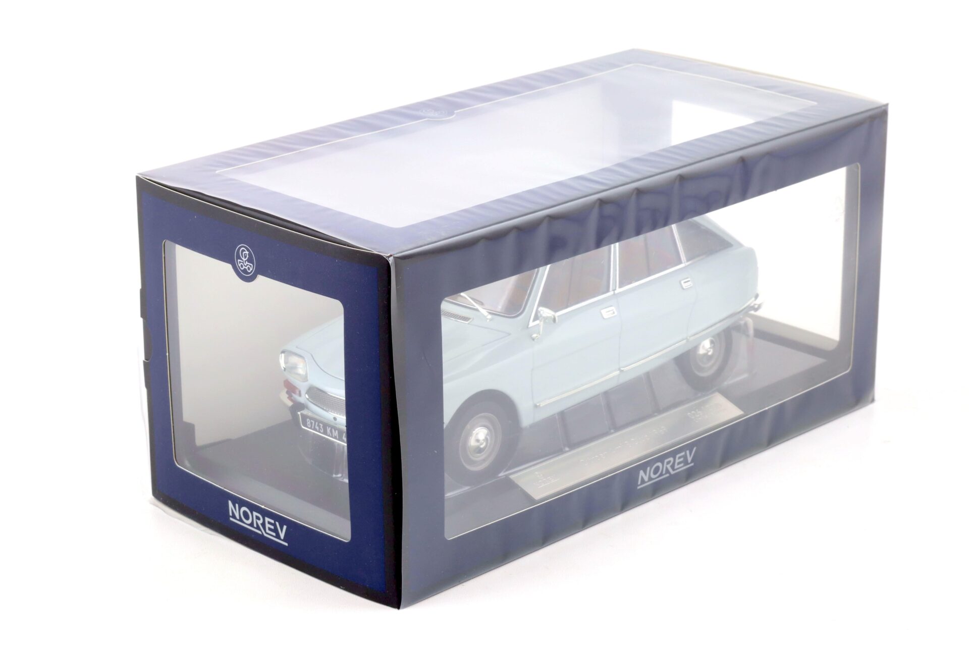 1:18 Norev Citroen Ami 8 Club 1969 Thasos blue - Limited 300 pcs.