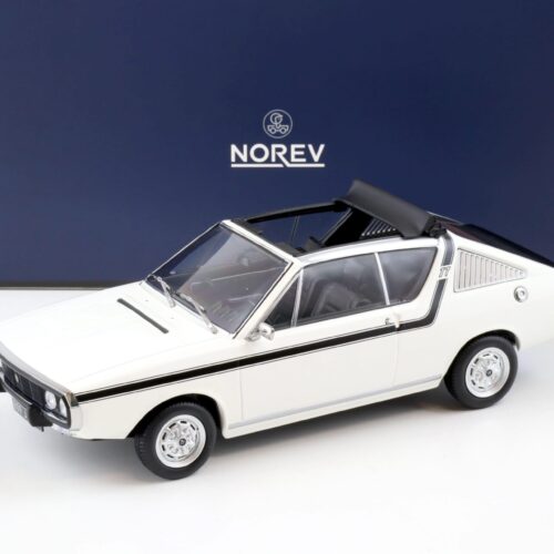 1:18 Norev Renault 17 Gordini Recouvrable 1975 white & black deco - Limited 300 pcs.