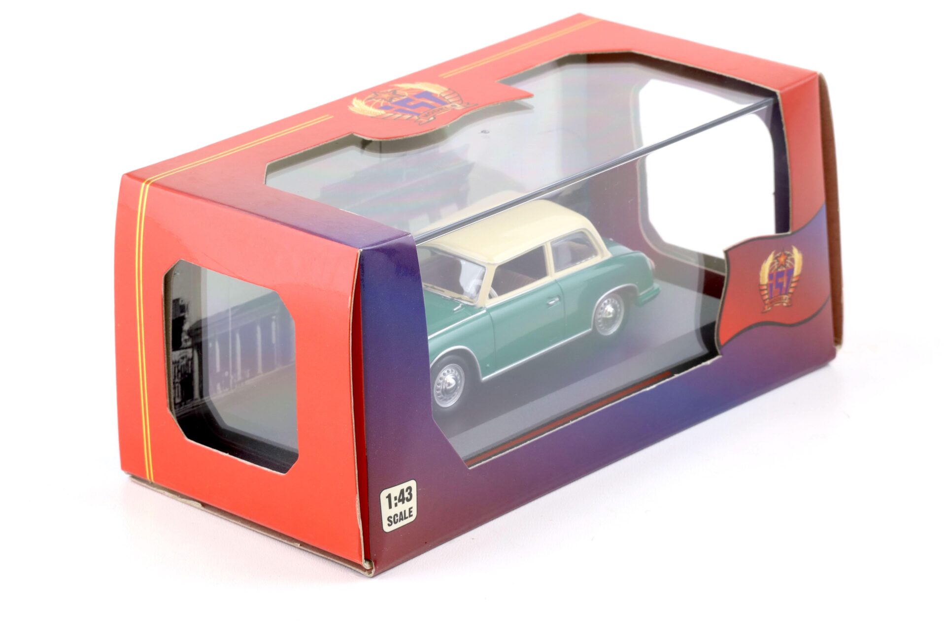 1:43 IST Models AWZ P70 Limousine 1955 green/ beige