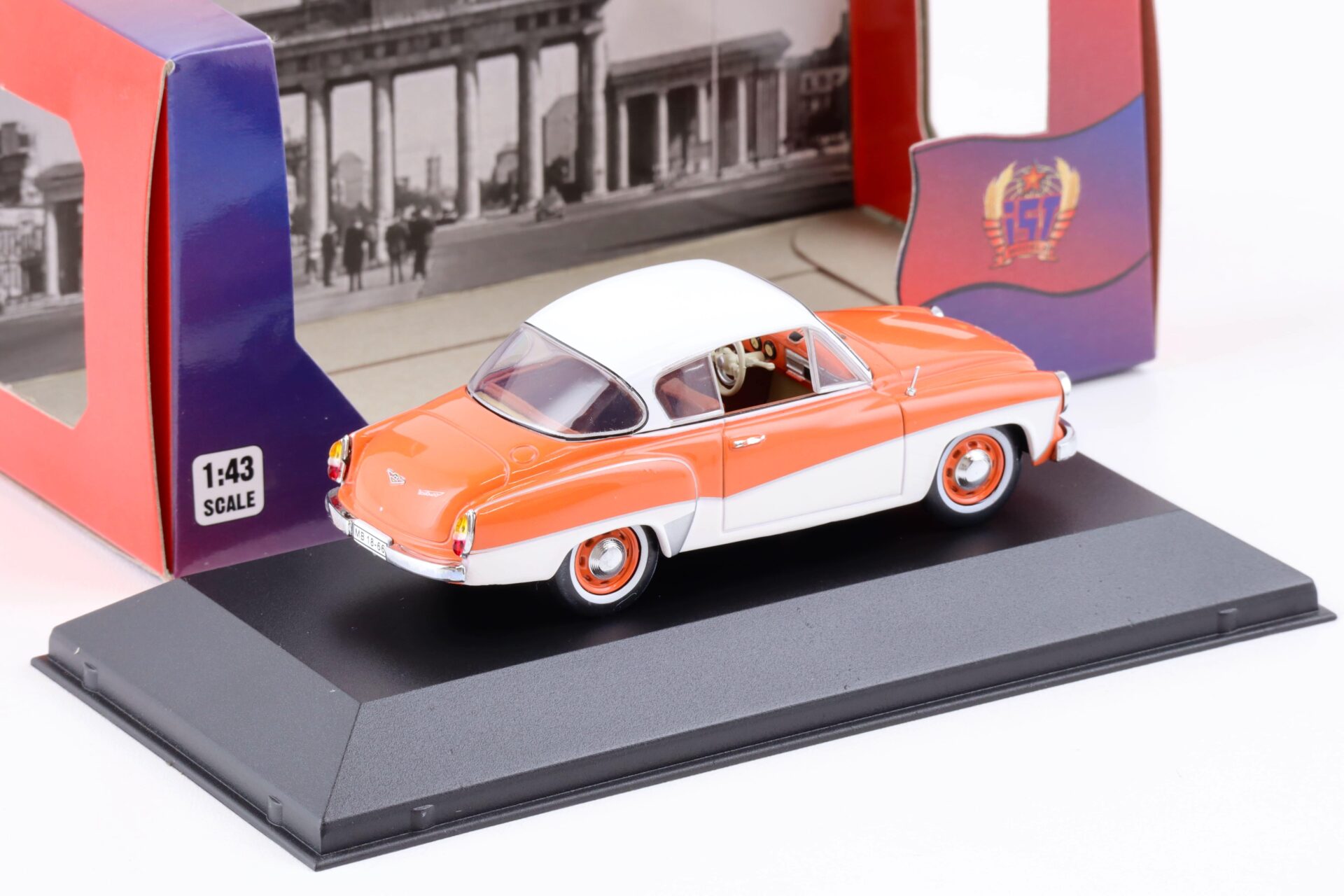 1:43 IST Models Wartburg 311 Coupe 1958 orange & cream