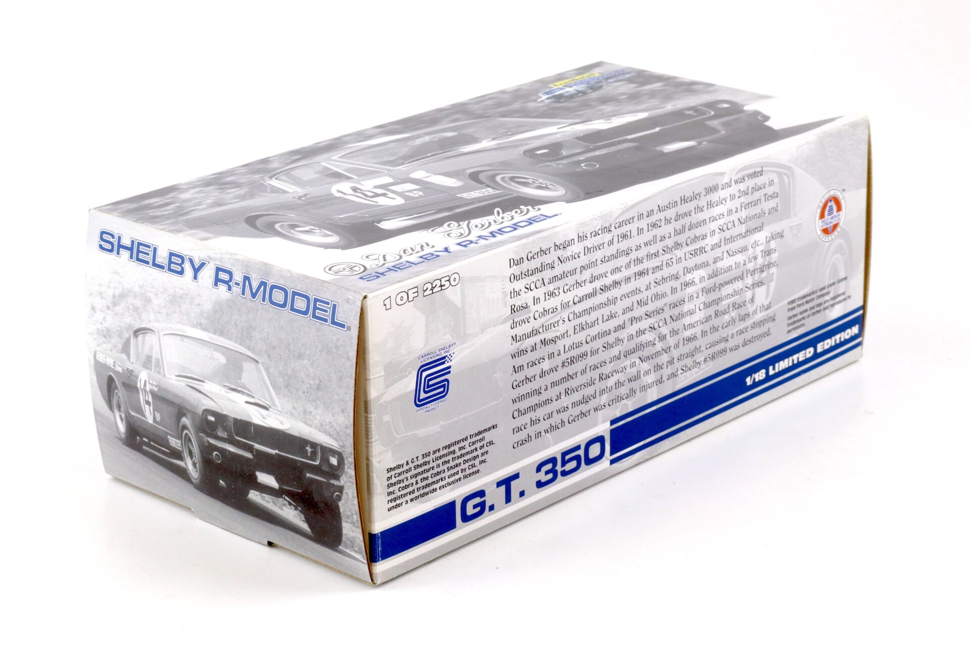 1:18 Exact Detail 1965 Shelby GT 350R Coupe Dan Gerber #14 red