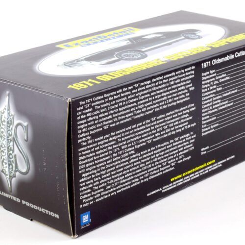 1:18 Exact Detail 1971 Oldsmobile Cutlass Supreme SX Coupe black